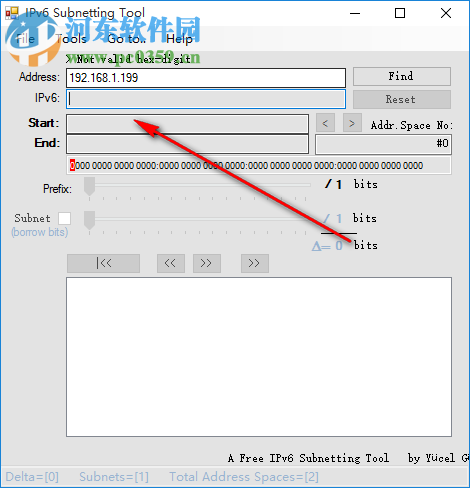 IPV6子網(wǎng)掩碼計(jì)算器(IPv6 Subnetting Tool) 1.9.0.2 免費(fèi)版