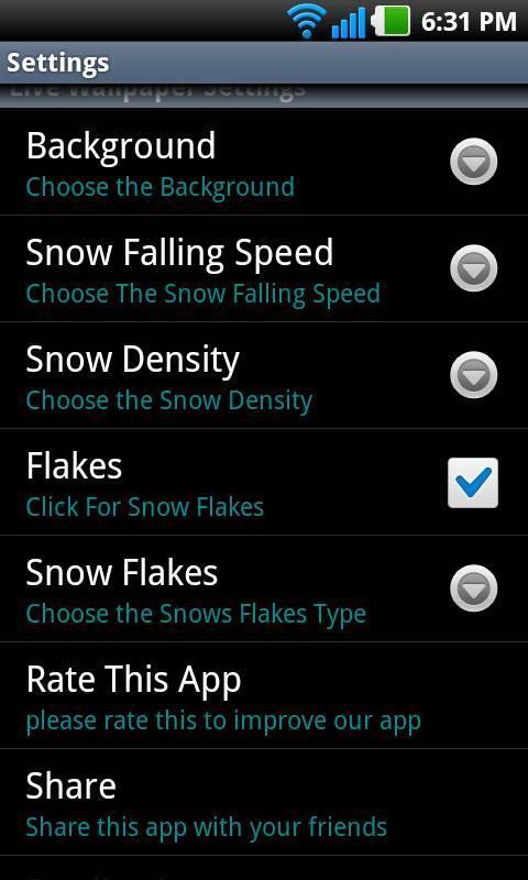 Snowfall Live Wallpaper(3)