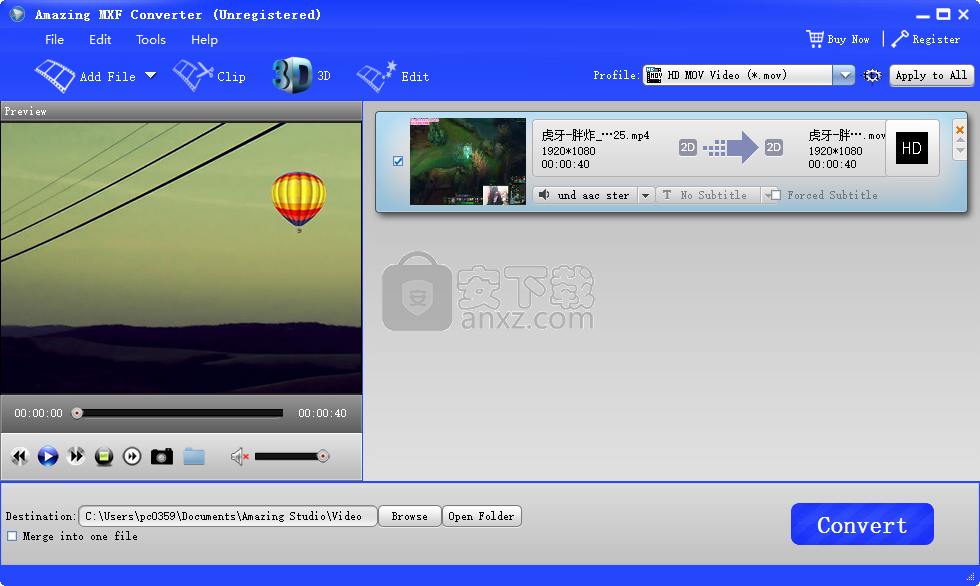 Amazing MXF Converter(MXF轉(zhuǎn)換工具)