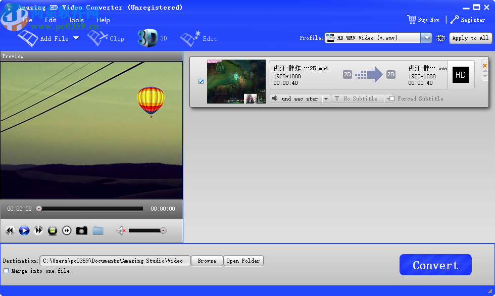 Amazing HD Video Converter(HD視頻格式轉(zhuǎn)換工具)