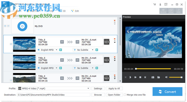 AnyMP4 DVD Converter(視頻格式轉(zhuǎn)換軟件)