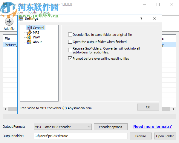 AbyssMedia Free Video to MP3 Converter