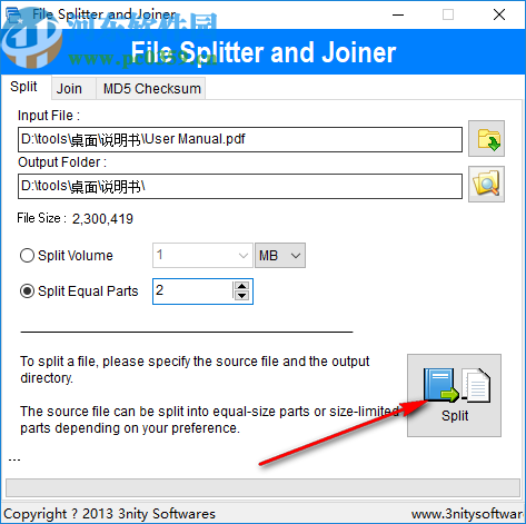 File Splitter and Joiner(文件分割合并工具)