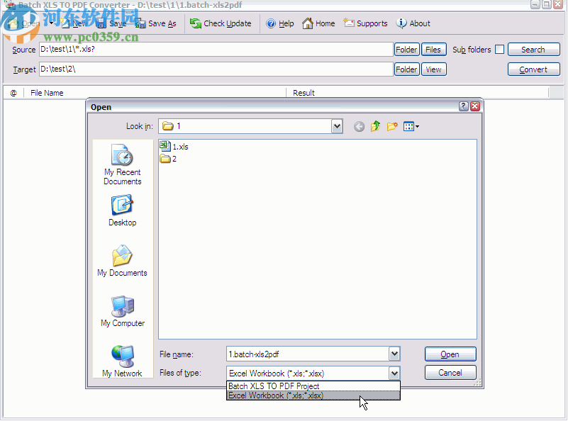 Batch XLS TO PDF Converter(XLS到PDF轉(zhuǎn)換器)