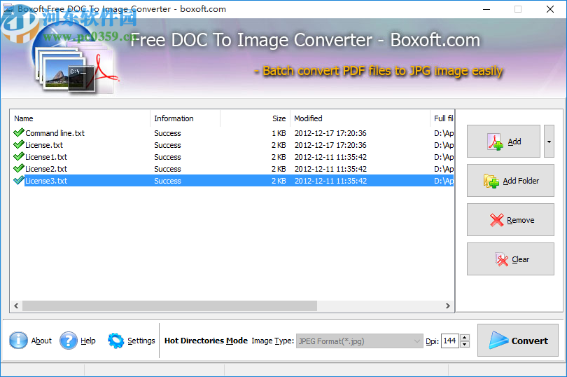 Boxoft Free DOC to Image Converter