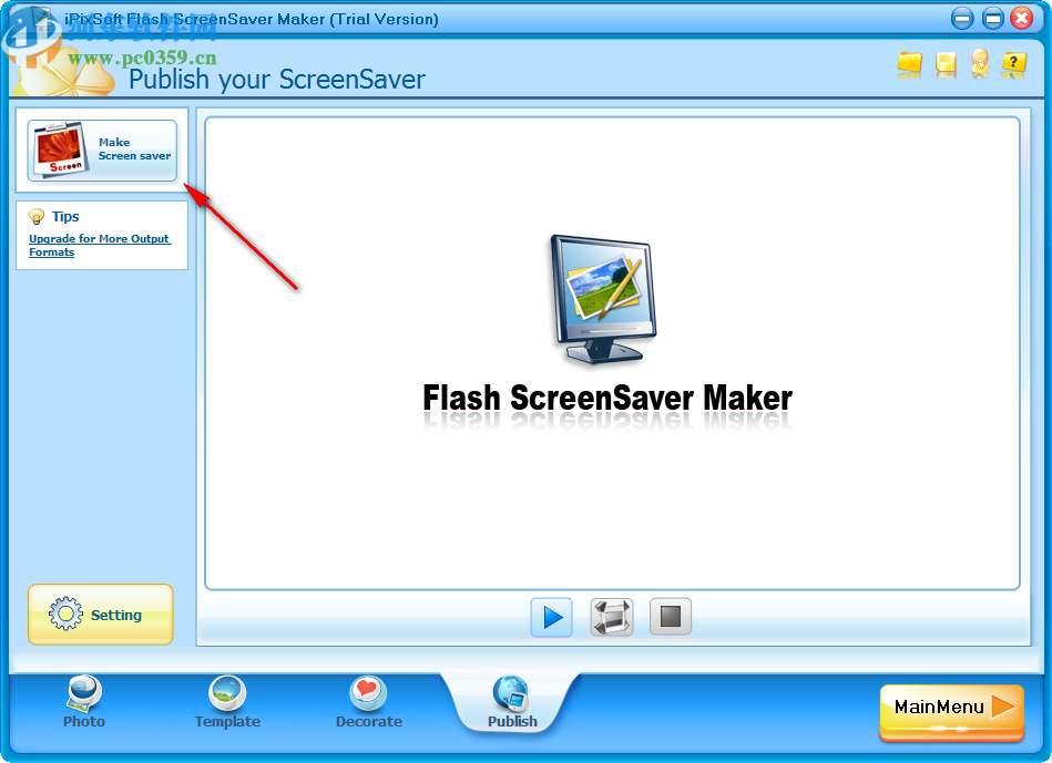 iPixSoft flash ScreenSaver Maker