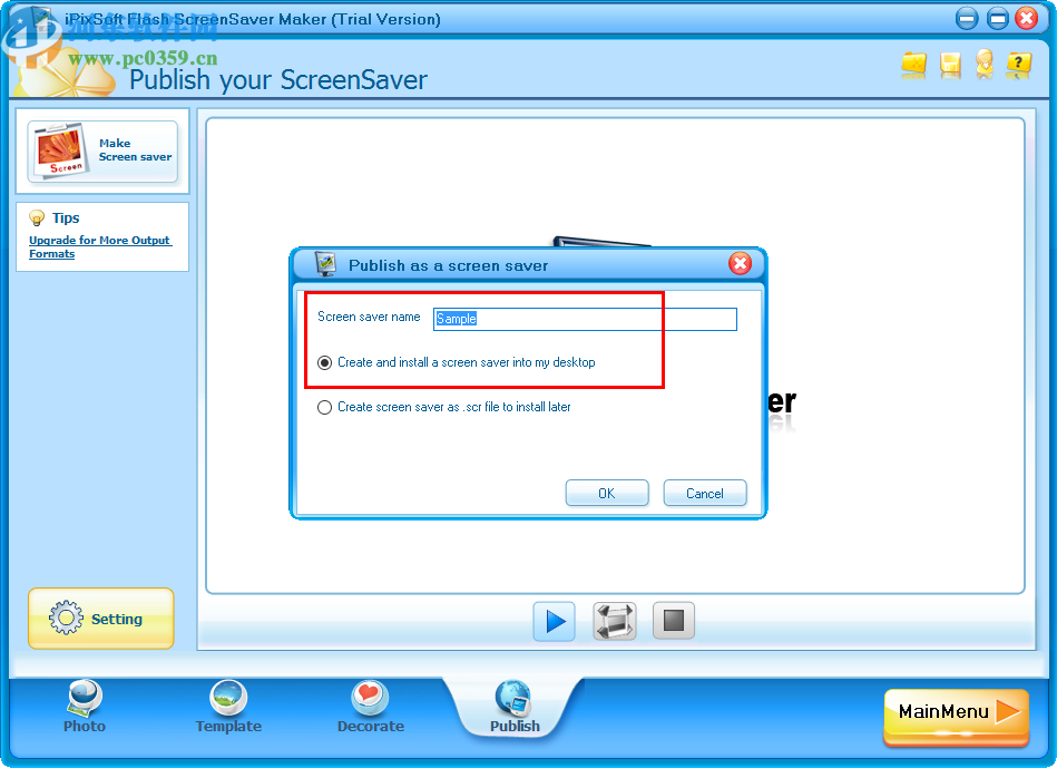 iPixSoft flash ScreenSaver Maker