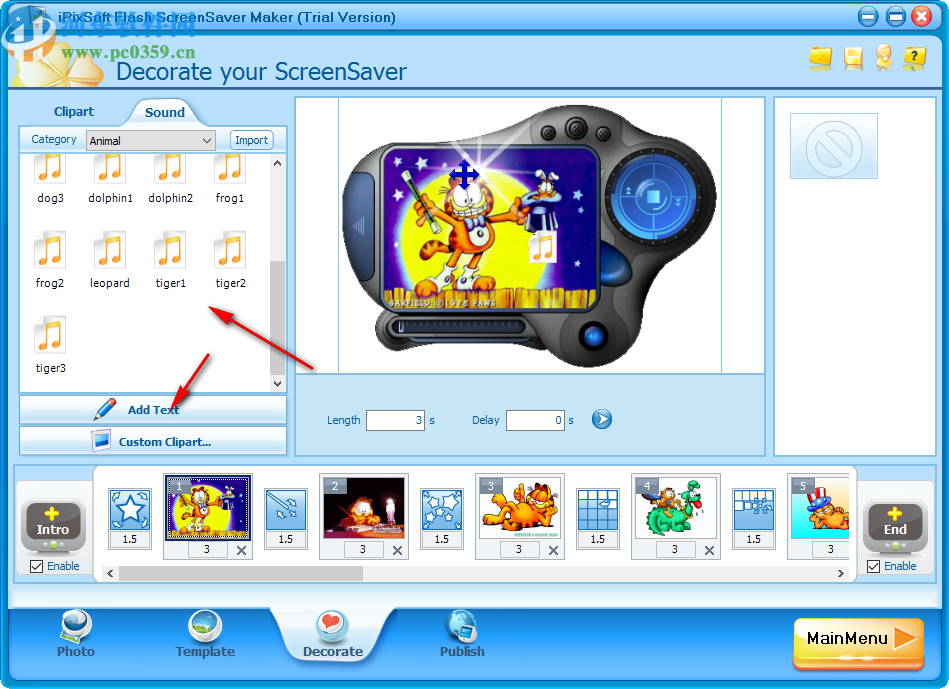 iPixSoft flash ScreenSaver Maker