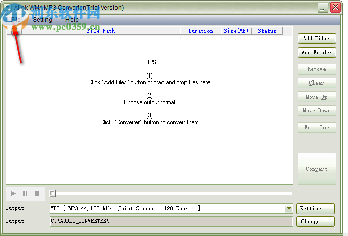 Allok WMA MP3 Converter(音頻轉換軟件)