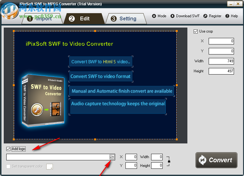 iPixSoft SWF to MPEG Converter(SWF轉(zhuǎn)換為MPEG)