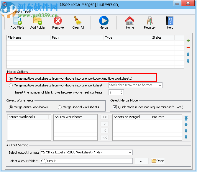 Okdo Excel Merger(Excel合并工具)