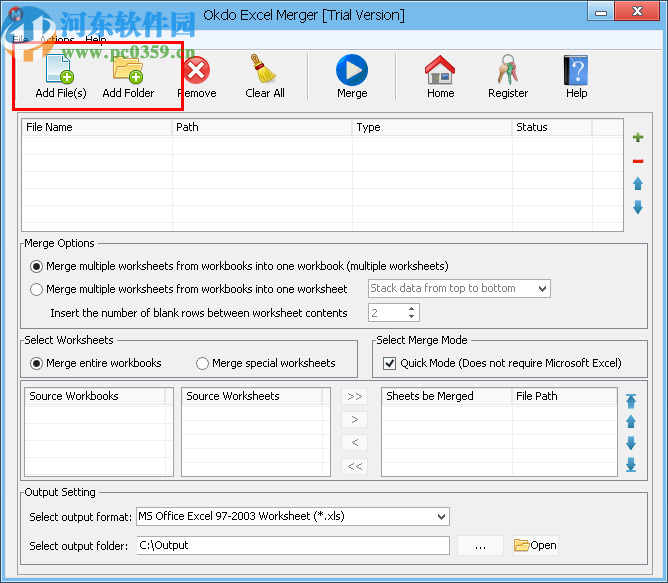 Okdo Excel Merger(Excel合并工具)