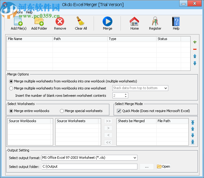 Okdo Excel Merger(Excel合并工具)