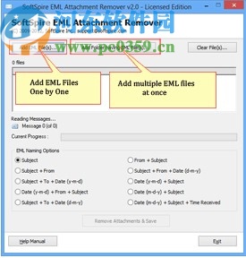 SoftSpire EML Attachment Remover