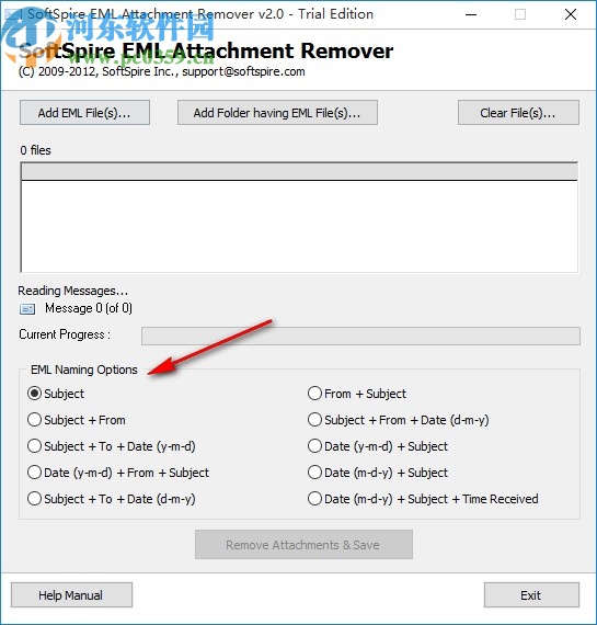 SoftSpire EML Attachment Remover