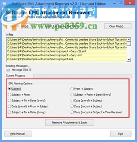 SoftSpire EML Attachment Remover