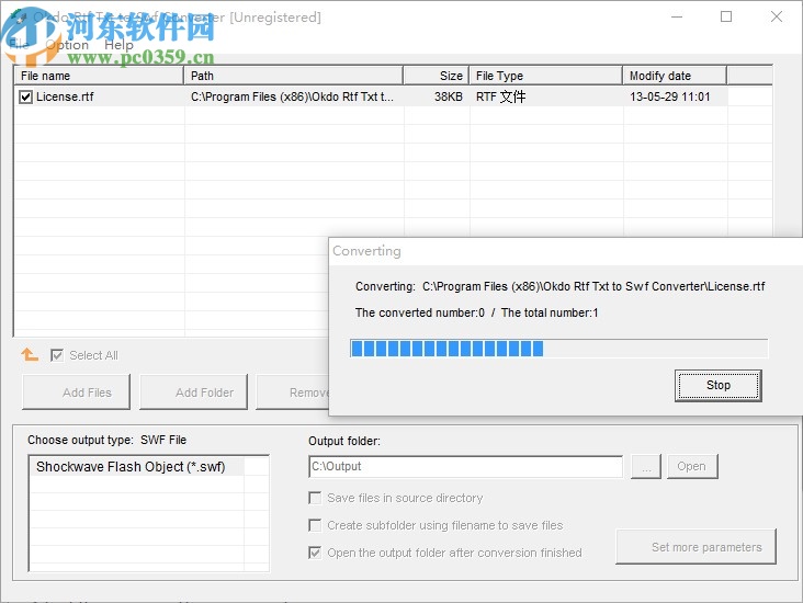 Okdo Rtf Txt to Swf Converter