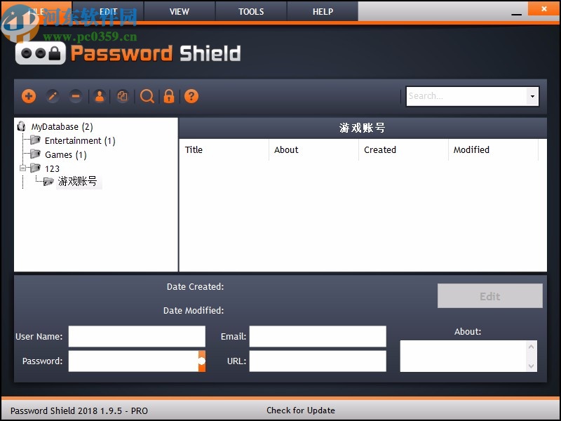 Password Shield(賬號密碼保存軟件)