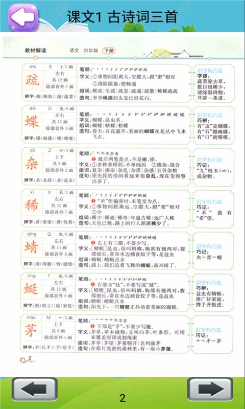 小學(xué)語文四年級下冊(3)