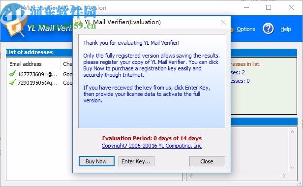 YL Mail Verifier(郵箱地址有效性驗證器)