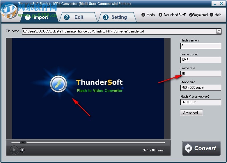 ThunderSoft Flash to MP4 Converter