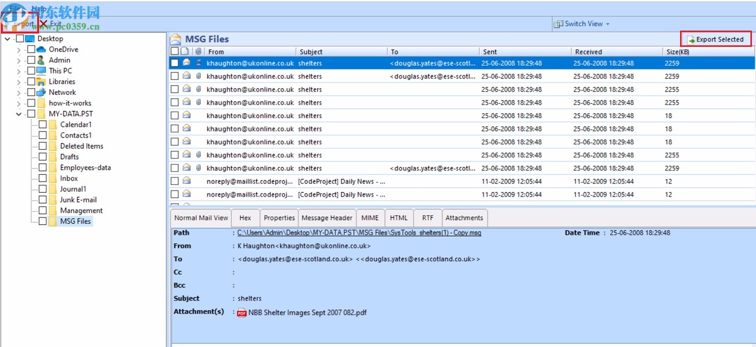 SysTools MSG to EML Converter