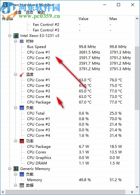 Open Hardware Monitor中文版(電腦硬件檢測(cè)工具)