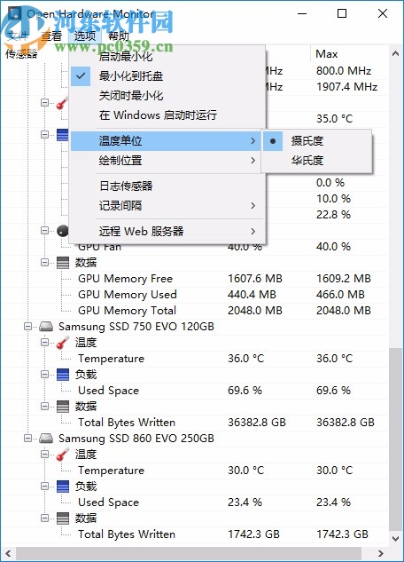 Open Hardware Monitor中文版(電腦硬件檢測(cè)工具)